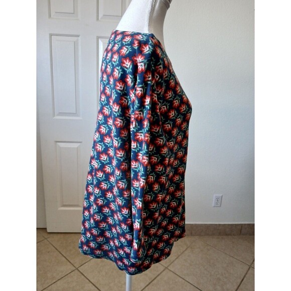 CROFT & BARROW Women Blouse Top Multicolor Floral XL 3/4 Sleeve 100% Cotton - Picture 2 of 13